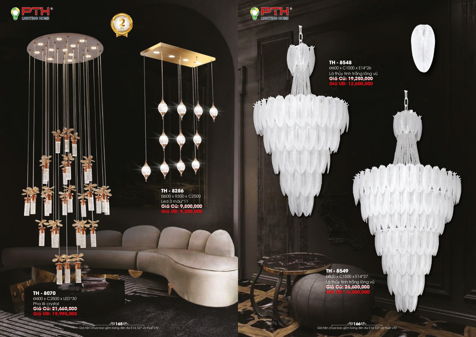 Bảng giá đèn trang trí PTH Lighting Home 2026